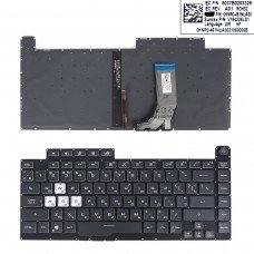 Клавіатура для Asus G531GU GL531GU PX531GU G531GD G531GT G512L, RU, Black, RGB-backlit 8pin