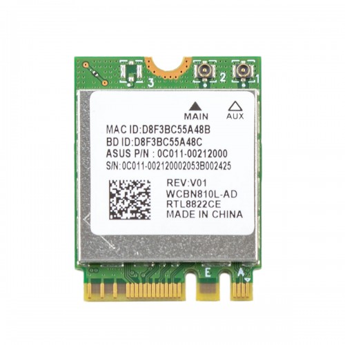 Плата WiFi+Bluetooth RTL8822CE, (M.2 2230, IEEE 802.11 AC + Bluetooth 5.0, 0C011-00212000)