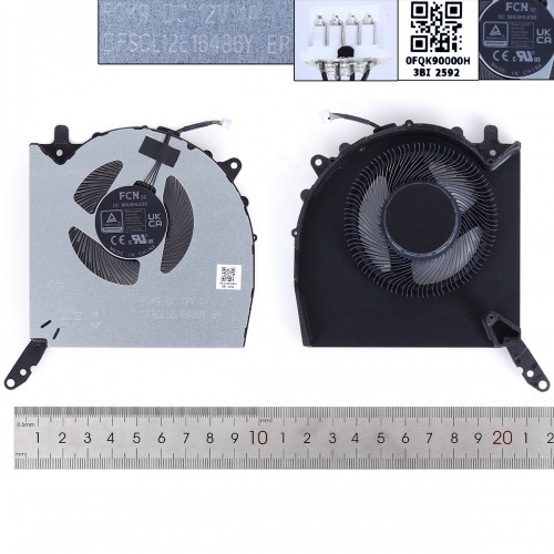 Вентилятор кулер для ноутбука Lenovo Legion Pro 5 16IRX8 Type 82WK, (12V GPU fan, FQK9 DFSCL12E16486Y, Original)