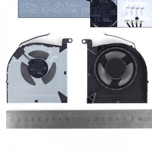 Вентилятор кулер для ноутбука Lenovo LOQ 15IRH8 16IRH8 Type 82XV 82XW, (12V GPU fan, FQRK DFSCL42P065934, Original)