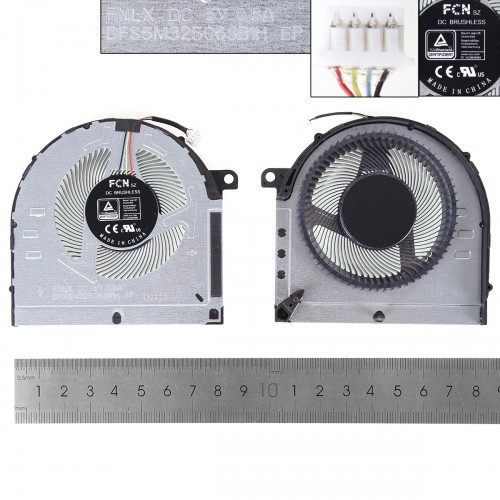 Вентилятор для ноутбука Lenovo IdeaPad Gaming 3-15ACH6 3-15IHU6, (5V CPU fan, FNLX DFS5M325063B1H, Original)
