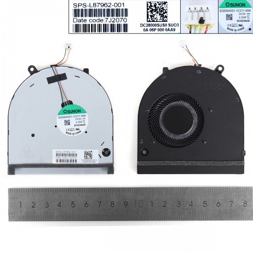 Вентилятор для ноутбука HP Envy 17-CG 17M-CG 17T-CG TPN-C146 series, (5V GPU fan, L87962-001, EG50040S1-1C211-S9A, DC28000SUS0, Original)
