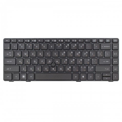 Клавіатура для ноутбука HP Elitebook 8470 8460 ProBook 6460 6470, RU/UA, (Black, Trackpoint)
