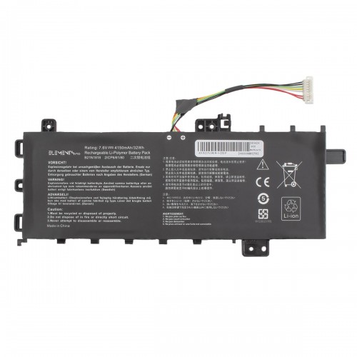 Батарея для ноутбука Asus VivoBook A409FL F509FL X509UA F512DA X512FA X712FB R521FB X545FB X545FA R564DK 7.6V 4150mAh, B21N1818, (Варіант B)