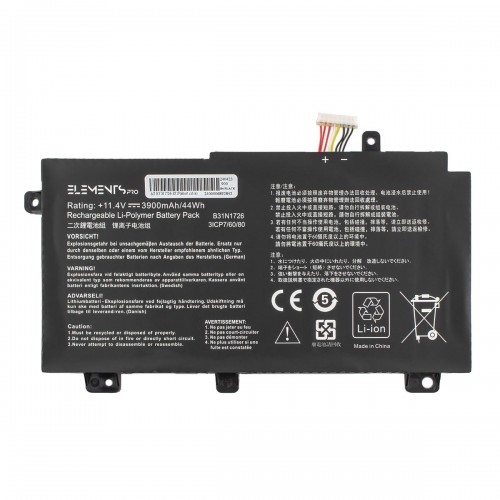 Батарея для ноутбука Asus FX80 FX86 FX504 FX505 FX506 FX706, 11.4V 3900mAh, B31N1726, Type A