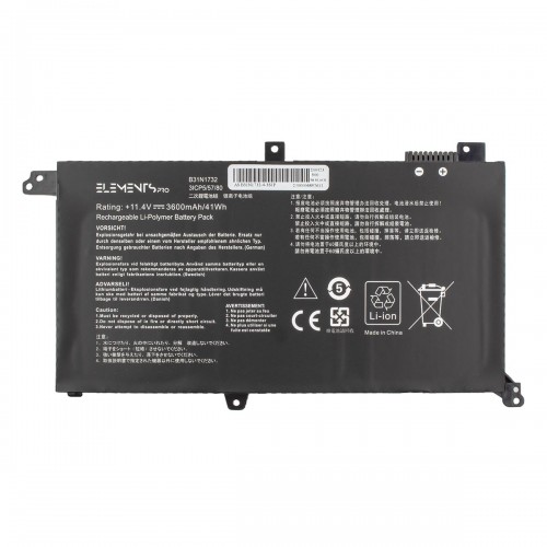 Батарея для ноутбука Asus VivoBook X430UA X430UF X430UN X430FA X430FN X571LH X571GT F571GT FX571GT K571LH, 11.4V 3600mAh, B31N1732