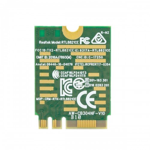 Плата WiFi+Bluetooth RTL8821CE, (M.2 2230, WiFi 802.11 AC + Bluetooth 5.0, 0C011-00190400)