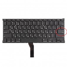 Клавіатура для Macbook Air 13" A1369 A1466, RU, Black, горизонтальний Enter