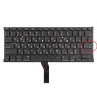 Клавиатура для Macbook Air 13" A1369 A1466, RU, Black, горизонтальный Enter