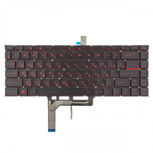 Клавиатура для ноутбука MSI GS65 Stealth GS65VR MS-16Q2, RU, (Black/Red, Backlight, Original)