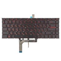 Клавіатура для MSI GS65 Stealth GS65VR MS-16Q2, RU/UA, (Black/Red, Backlight, Original)