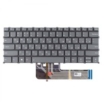 Клавіатура для Lenovo Flex 5-14ALC05 5-14ARE05 5-14IIL05 5-14ITL05, RU, (сіра, без рамки, з підсвіткою, Original)