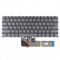 Клавіатура для Lenovo Flex 5-14ALC05 5-14ARE05 5-14IIL05 5-14ITL05, RU, (сіра, без рамки, з підсвіткою, Original)