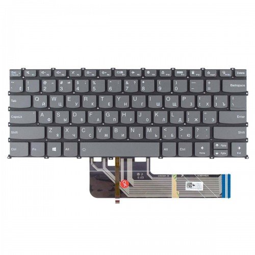 Клавиатура для ноутбука Lenovo Flex 5-14ALC05 5-14ARE05 5-14IIL05 5-14ITL05, RU, (серая, с подсветкой, Original)