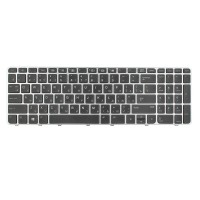 Клавіатура для HP EliteBook 755 G3 850 G3 850 G4 ZBook 15u G3 G4, RU, (сіра рамка, з підсвіткою)
