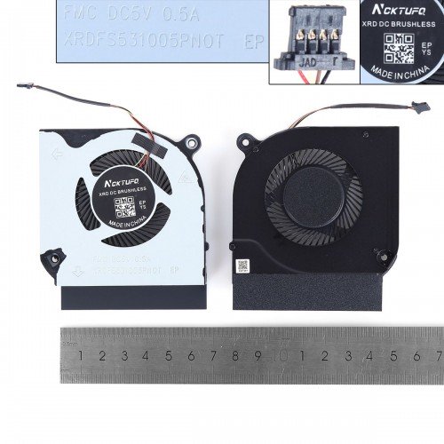 Вентилятор для ноутбука Acer AN515-44 AN515-45 AN515-55 CN517-71 CN517-71P PH315-52 PH317-53, (5V 0.5A, FML9 DFS531005PL0T, NS85C06-18M07, Аналог)