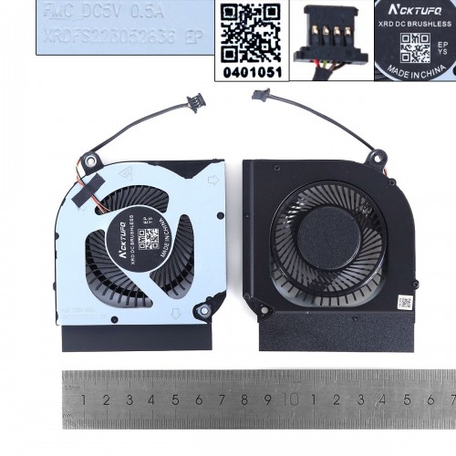Вентилятор кулер для ноутбука Acer Nitro AN515-44 AN515-55 AN517-52, (5V CPU FAN, NS85C51-19L08/20H13, FMAQ DFS5K223052836, Аналог)