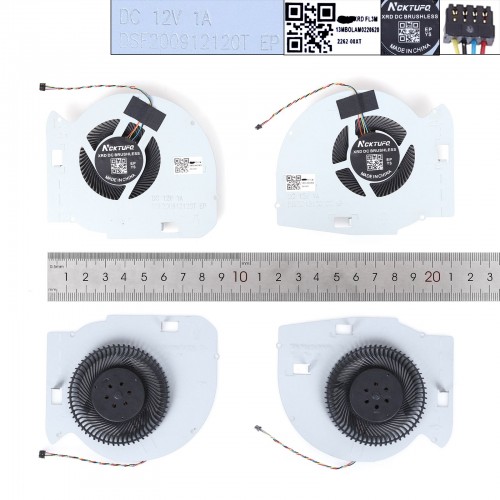 Вентилятори для ноутбука Asus ROG Zephyrus GM501GM GU501GM, (12V CPU+GPU fans, 13NR0030AP0201, 13NR0030AP3101, Аналог)
