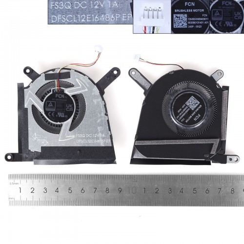 Вентилятор для ноутбука Asus TUF Gaming A16 FA607PV FX607JV, (CPU fan DC 12V 1A, 13NR0HW0M03011, 6033B0131401, Original)