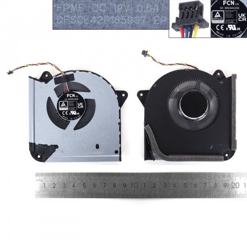 Вентилятор для ноутбука Asus ROG Strix G733CW G733CX G733PY G733PYV G733PZ, (12V CPU, 13NR08S0P03011, 6033B0114201, FPMF DFSCL42P165937, Original)