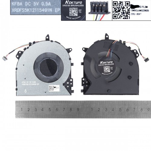 Вентилятор для ноутбука Asus A512 F512 K512 R564 S512 X512 series, (Версия 1, FL6K DFS5K12115491M EP, 13NB0KA0AM0802, Аналог)