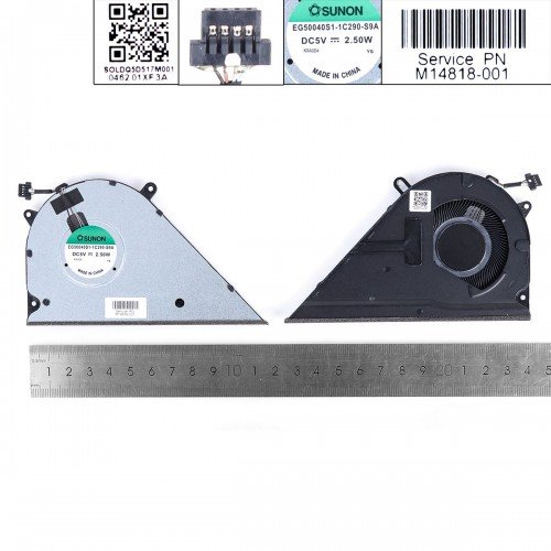 Вентилятор для ноутбука HP Pavilion 15-EG 15-EH TPN-Q245 TPN-Q246 series, (UMA, M08945-001, M14818-001, EG50040S1-1C290-S9A, Original)