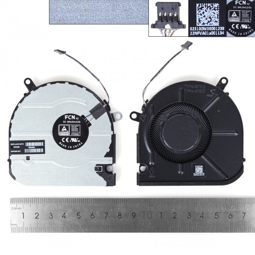 Вентилятор для ноутбука HP Envy X360 15-EU 15-ES TPN-W149 TPN-W150, (CPU fan, FNA3 DFS5K22805673A, M45465-001, Original)