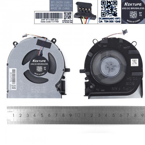 Вентилятор для ноутбука HP Victus 16-D 16T-D 16-E TPN-Q263 TPN-Q264 80W, (5V CPU Fan, M75725-001, Delta NS75C06-20K21, Аналог)