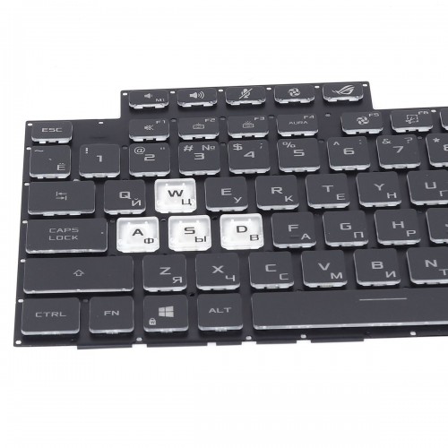 Клавиатура для ноутбука Asus ROG Strix G713I G713Q G733Q 2021, RU, Black (16pin Backlit, Original)
