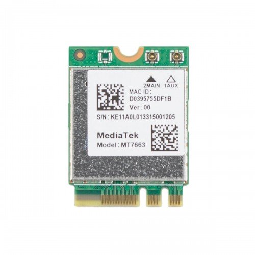 Плата WiFi Mediatek MT7663BE 802.11b/g/n/ac 867Mbps 2,4 GHz / 5GHz+BT4.2 (TX/RX Streams MIMO 2*2) M.2 2230, KE.11A0L.013