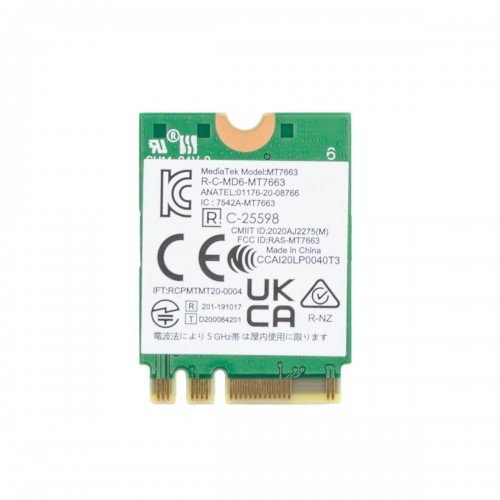 Плата WiFi Mediatek MT7663BE 802.11b/g/n/ac 867Mbps 2,4 GHz / 5GHz+BT4.2 (TX/RX Streams MIMO 2*2) M.2 2230, KE.11A0L.013