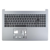 Верхняя крышка для Acer A115-22 A315-43 A315-55 A315-23G EX215-22, RU/UA, (Silver, топкейс+клавиатура, Original)