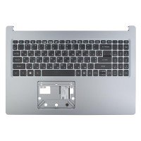 Верхняя крышка для Acer A115-22 A315-43 A315-55 A315-23G EX215-22, RU/UA, (Silver, топкейс+клавиатура, Original)