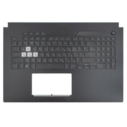 Верхня кришка для ноутбука Asus TUF Gaming FX707 FA707, RU/UA, (Black, топкейс+клавіатура, RGB 8pin, 90NR0971-R31UA1, Original)