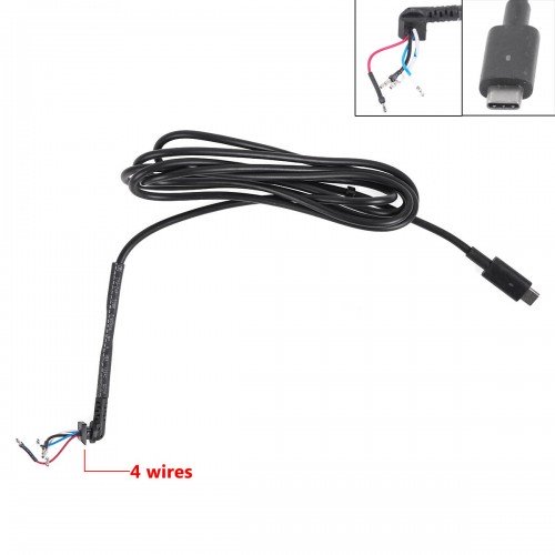 DC Кабель Type-C для блока питания ноутбука Dell, (90W, 4pin, Four-core, 1.5м)
