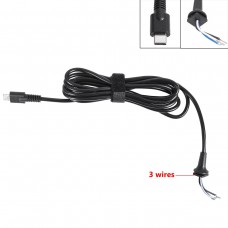 DC Кабель Type-C для блока питания ноутбука HP, (90W, 3pin, Three-core, 1.5м)
