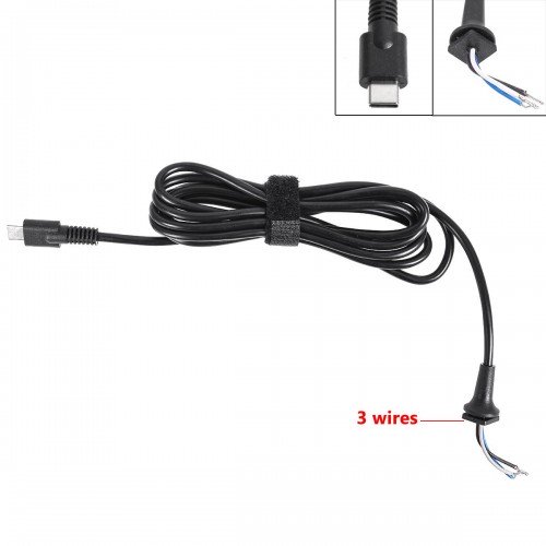 DC Кабель Type-C для блока питания ноутбука HP, (90W, 3pin, Three-core, 1.5м)