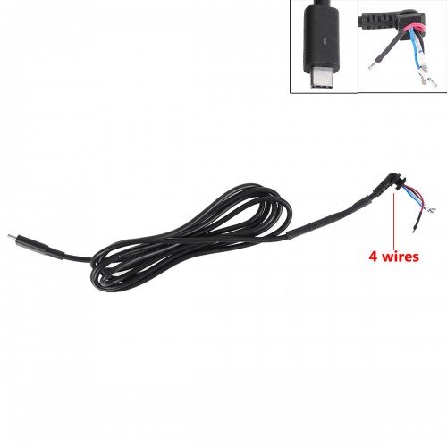 DC Кабель Type-C для блока питания ноутбука Lenovo, (90W, 4pin, Four-core, 1.5м)