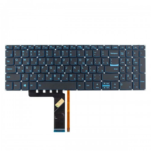 Клавіатура для ноутбука Lenovo Ideapad Gaming L340-15IRH L340-17IRH, 320-15 330-15, RU (Blue, з підсвіткою)