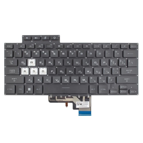 Клавиатура для ноутбука Asus TUF Dash F15 FX516PC FX516PE FX516PM FX516PR, UA, Black, Backlit 4pin
