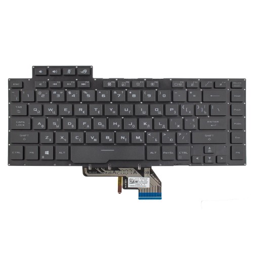 Клавиатура для ноутбука Asus ROG Zephyrus GA502D GU532G GU502D GX502G GX532G series, UA, Black, 4pin White Backlit