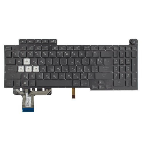 Клавиатура для ноутбука Asus ROG Strix G17 G713QY G713QR G713QE G713Q, RU/UA, Black (16pin Backlit, Original)