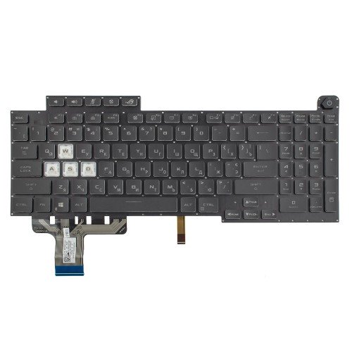 Клавіатура для ноутбука Asus ROG Strix G17 G713QY G713QR G713QE G713Q, RU/UA, Black (16pin Backlit, Original)