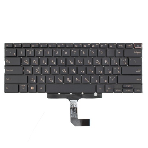 Клавиатура для ноутбука Asus Zenbook S UX393EA UX393JA, RU/UA, Black (4pin Backlit, Original)