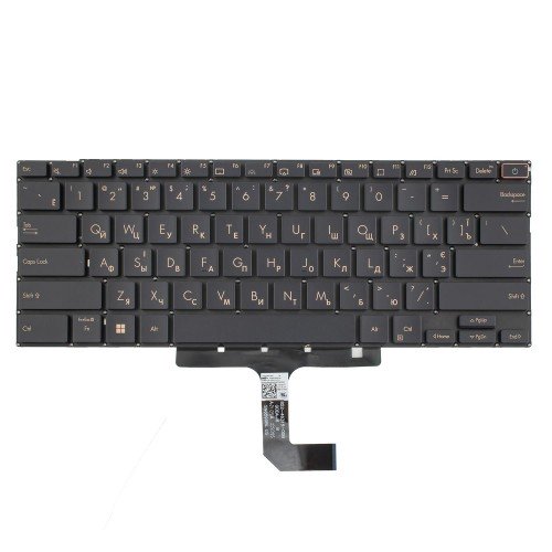 Клавіатура для ноутбука Asus Zenbook S UX393EA UX393JA, RU/UA, Black (4pin Backlit, Original)