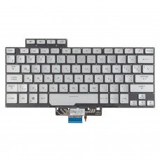 Клавиатура для Asus ROG Zephyrus GA401I GA401Q PX401IV series, RU/UA, Silver, с подсветкой