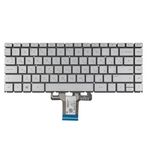 Клавіатура для ноутбука HP Pavilion 14-BD 14-CB 14-CC 14-CD 14-DA 14-CE 14-CF 14-CK 14-dh 14-DF, RU/UA, Silver, Backlit