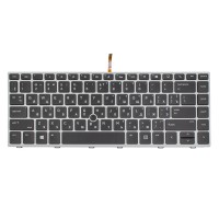 Клавіатура для HP EliteBook 745 840 G5 G6, UA (Black, Silver Frame, Backlit, PointStick)