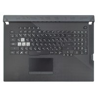 Верхня кришка для Asus ROG Strix G731GT G731GU , RU/UA, (Black, топкейс+клавіатура, 16pin Backlit, 90NR01T1-R32UI0, Original)