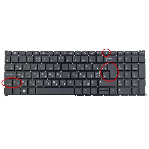 Клавиатура для ноутбука HP ZBook Fury 16 G9 G10, RU/UA, (EU-version, Black, Backlit, Original)